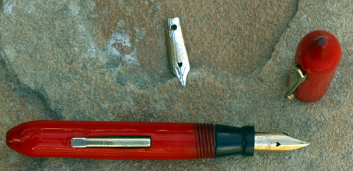 TINY RED FOUNTAIN PEN BY THE SOUTHERN PEN COMPANY